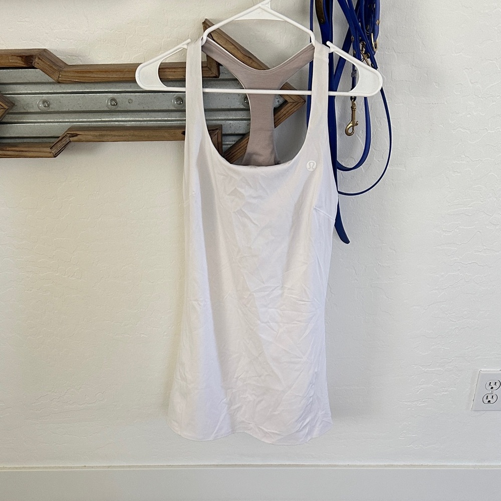 lululemon athletica Women’s White Racerback Dress (no shorts, built in bra)